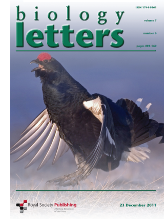 Biology Letters front cover